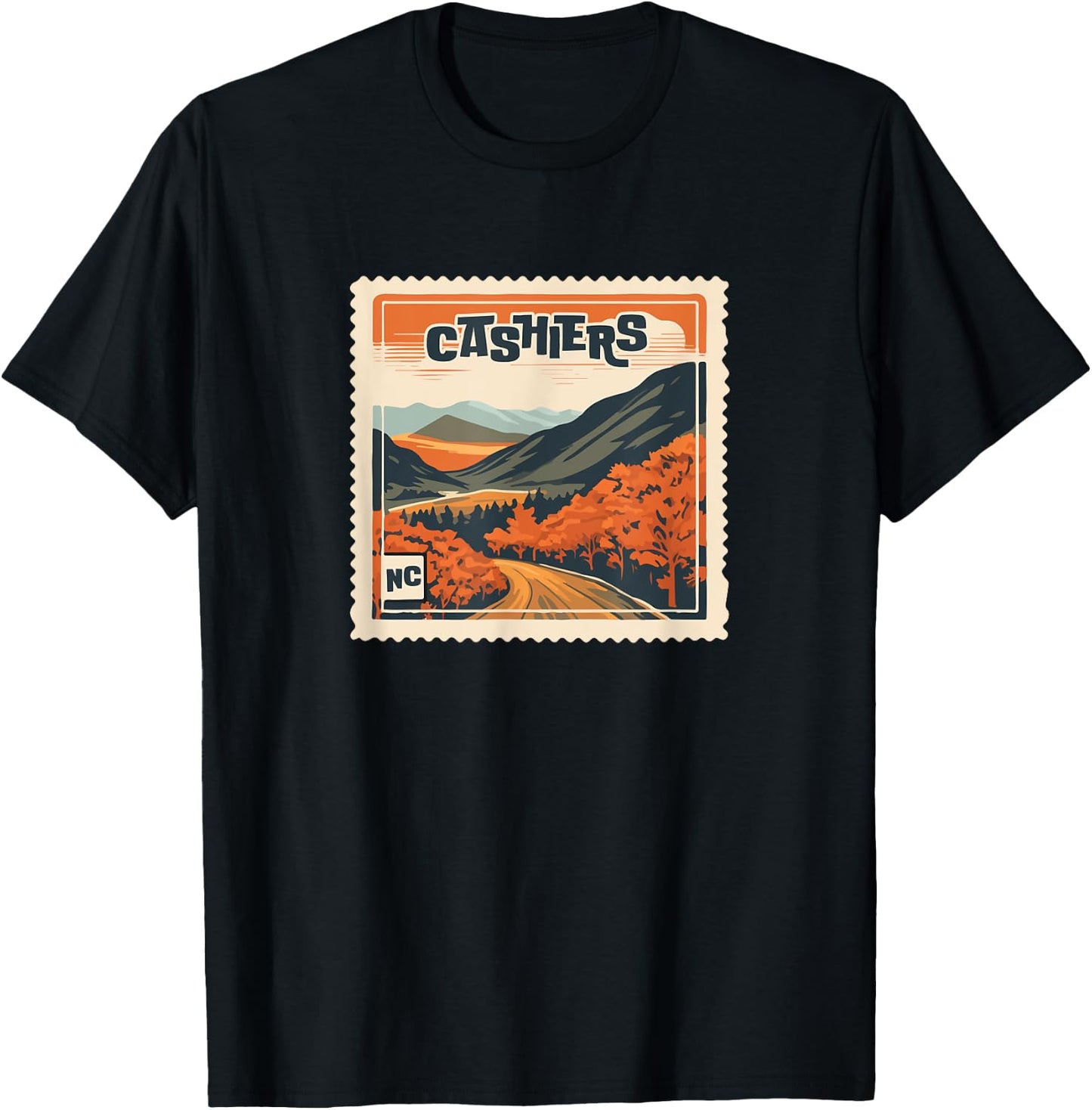 Cashiers NC Mountain Cashiers NC Travel Hiking Vacation T-Shirt - T-Shirt | Black