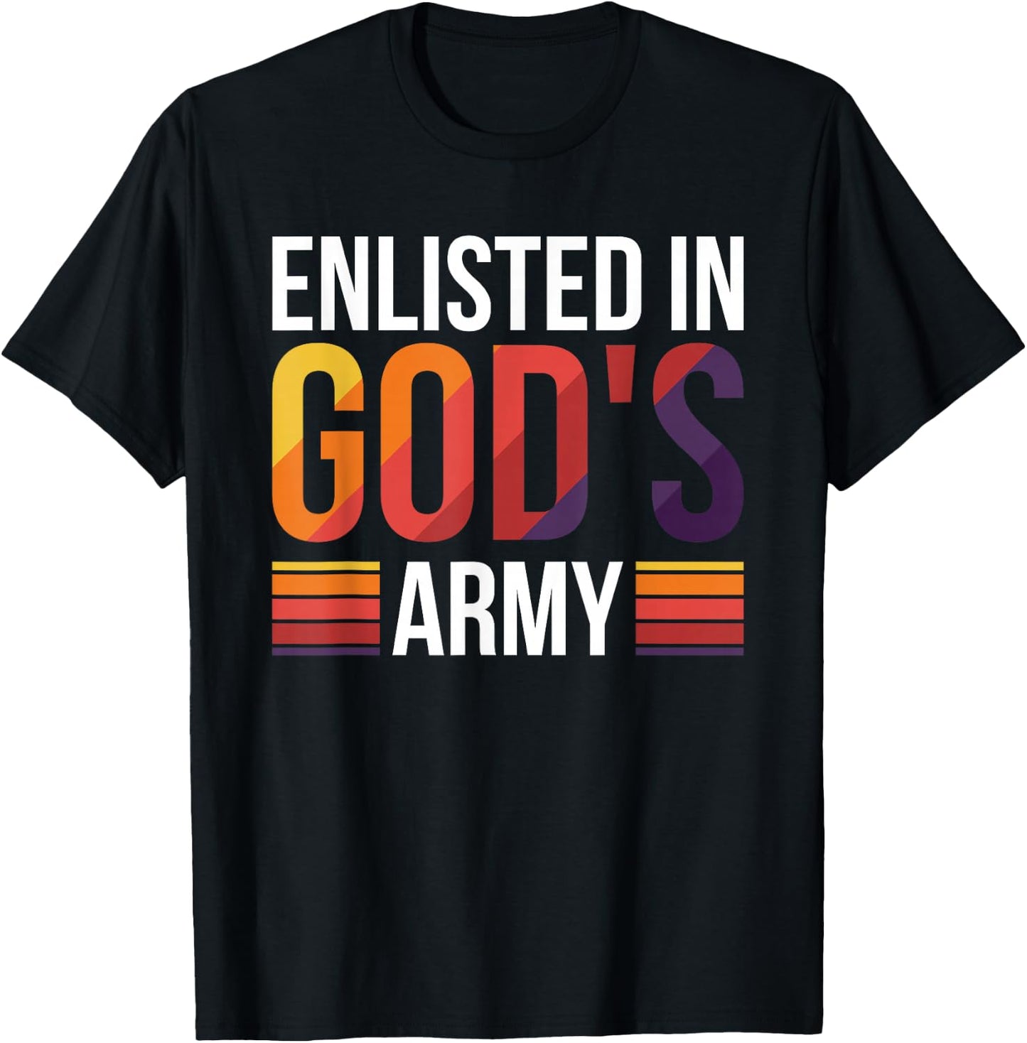 Enlisted In God's Army T-Shirt - T-Shirt | Black
