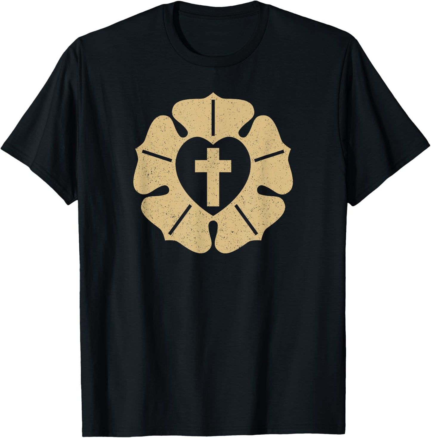 Luther Rose Seal Lutheran Symbol T-Shirt - T-Shirt | Black