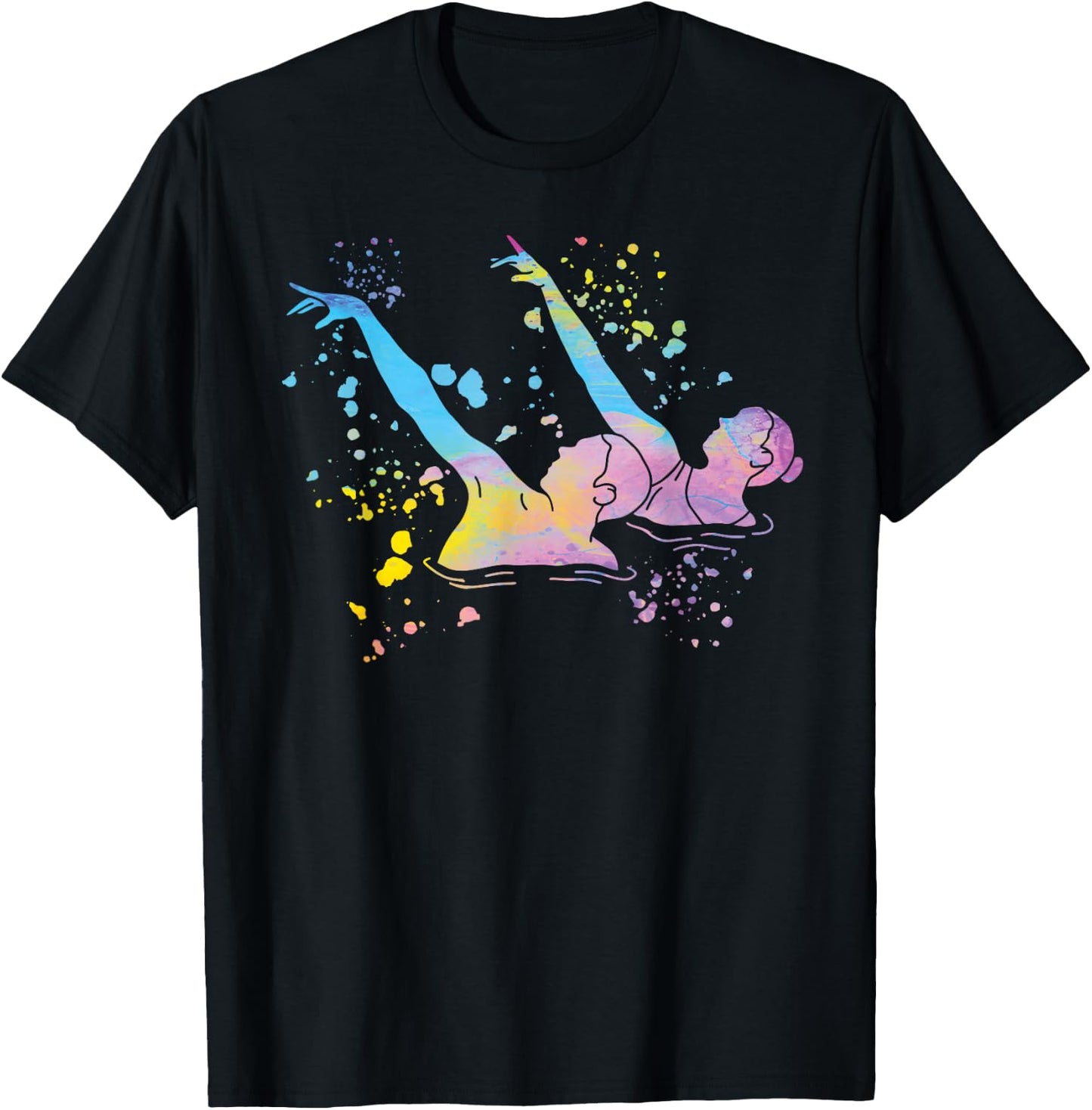 Colorsplash Team Artistic Swim , Black, S T-Shirt - T-Shirt | Black