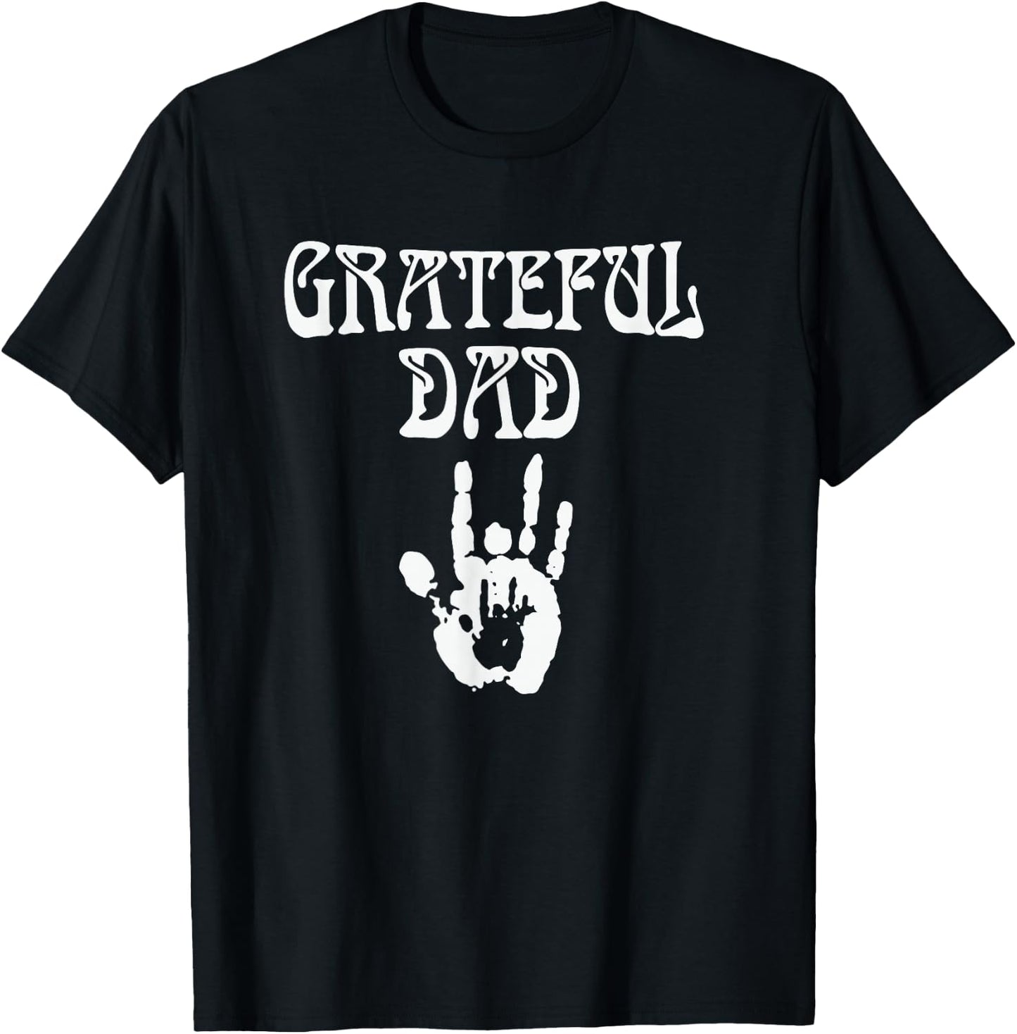 Dad Retro Distressed Grateful Dad Funny T-Shirt - T-Shirt | Black