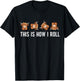 This Is How I Roll Cute Highland Cow Lover Funny Animal T-Shirt - T-Shirt | Black