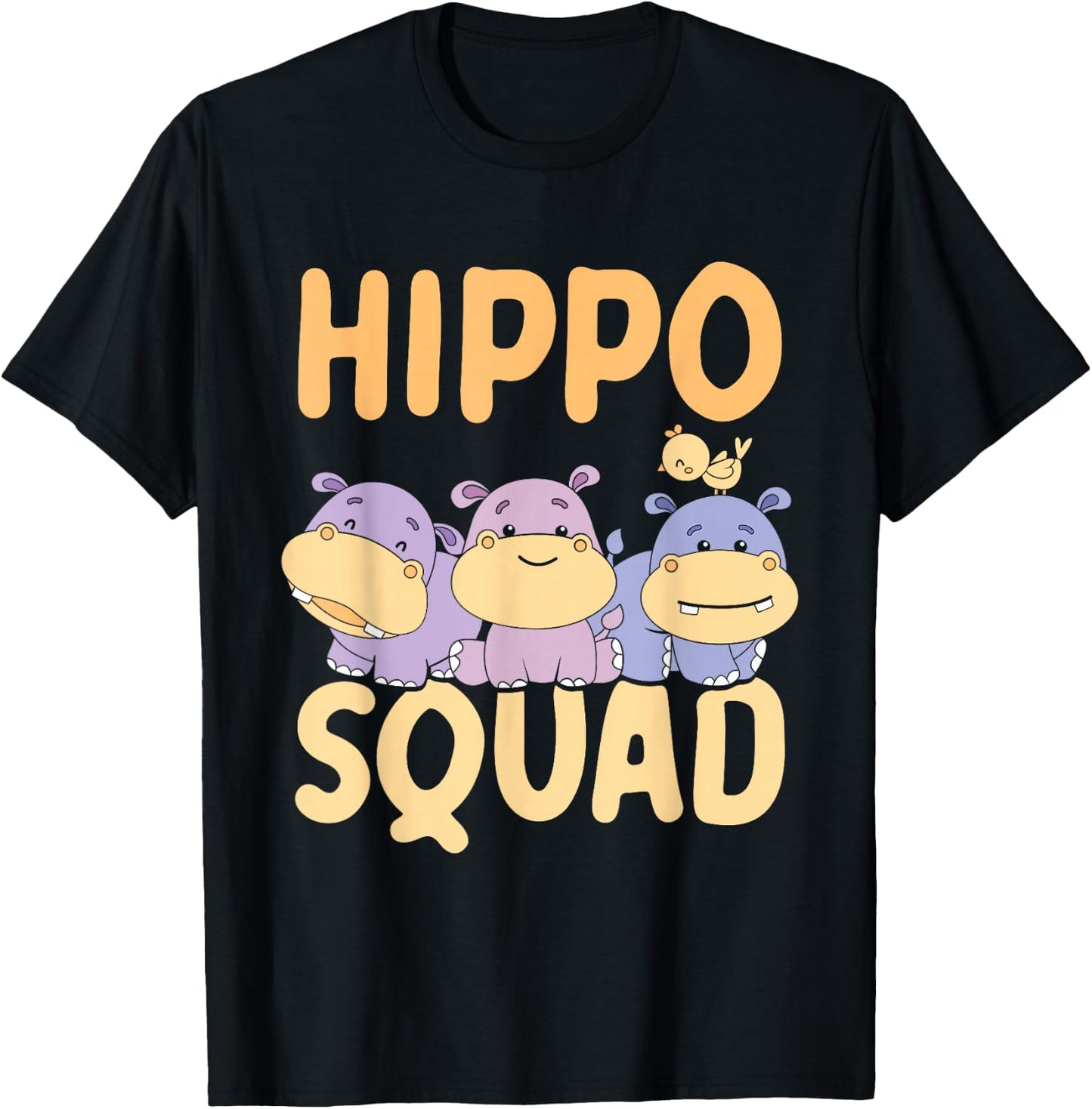 Hippo Squad Hippo Hippopotamus Hippos Hippos T-Shirt - T-Shirt | Black
