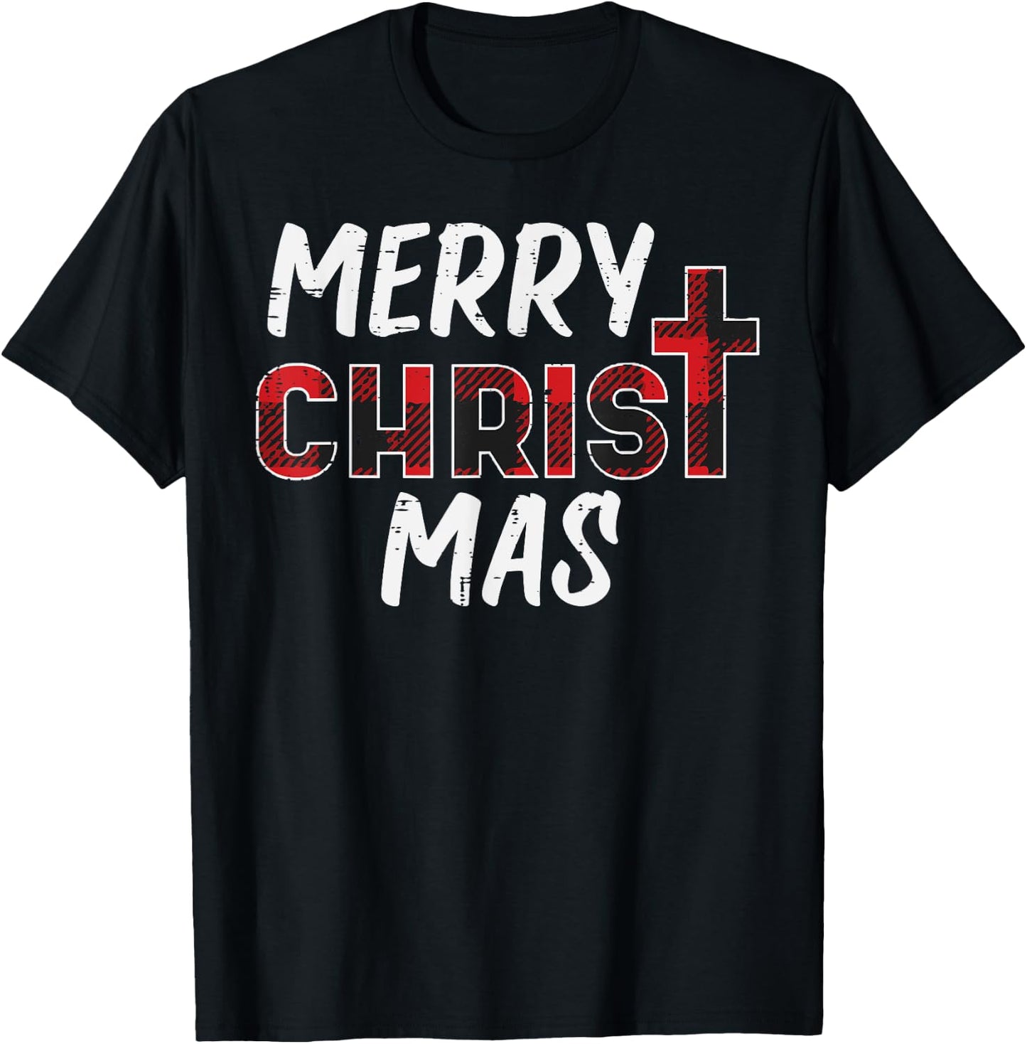 Merry Christ Mas Christian Jesus Christmas Xmas T-Shirt - T-Shirt | Black