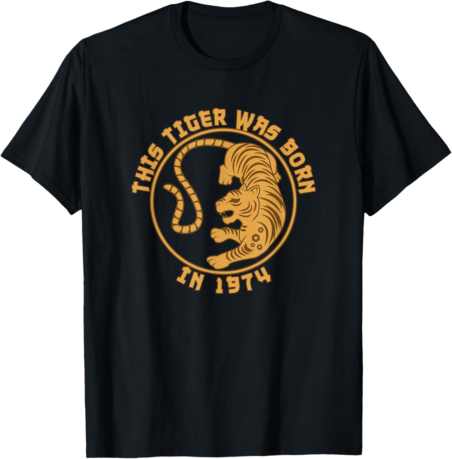 Year Of The Tiger Chinese Zodiac Lunar Horoscope Born 1974 T-Shirt - T-Shirt | Black
