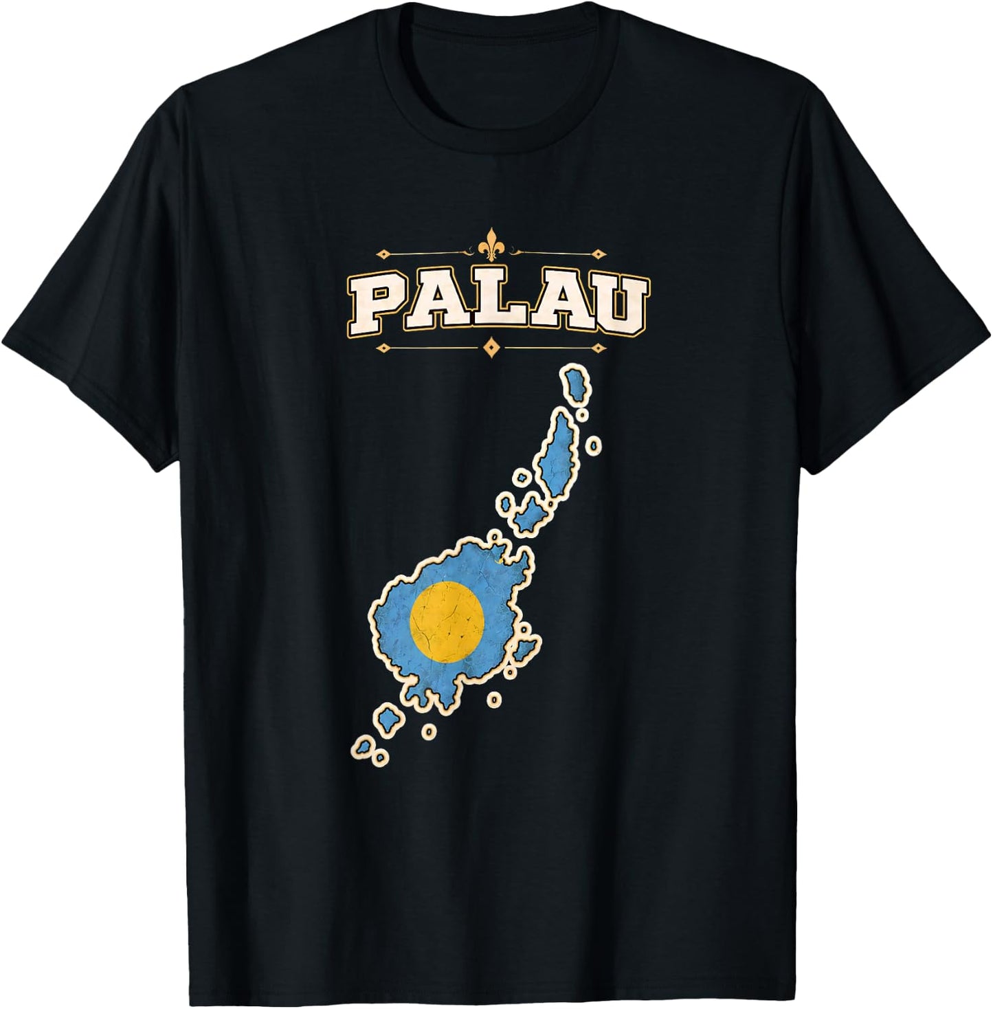 Palau Flag , Palau t Shirt, Palau Flag, Palau maps T-Shirt - T-Shirt | Black