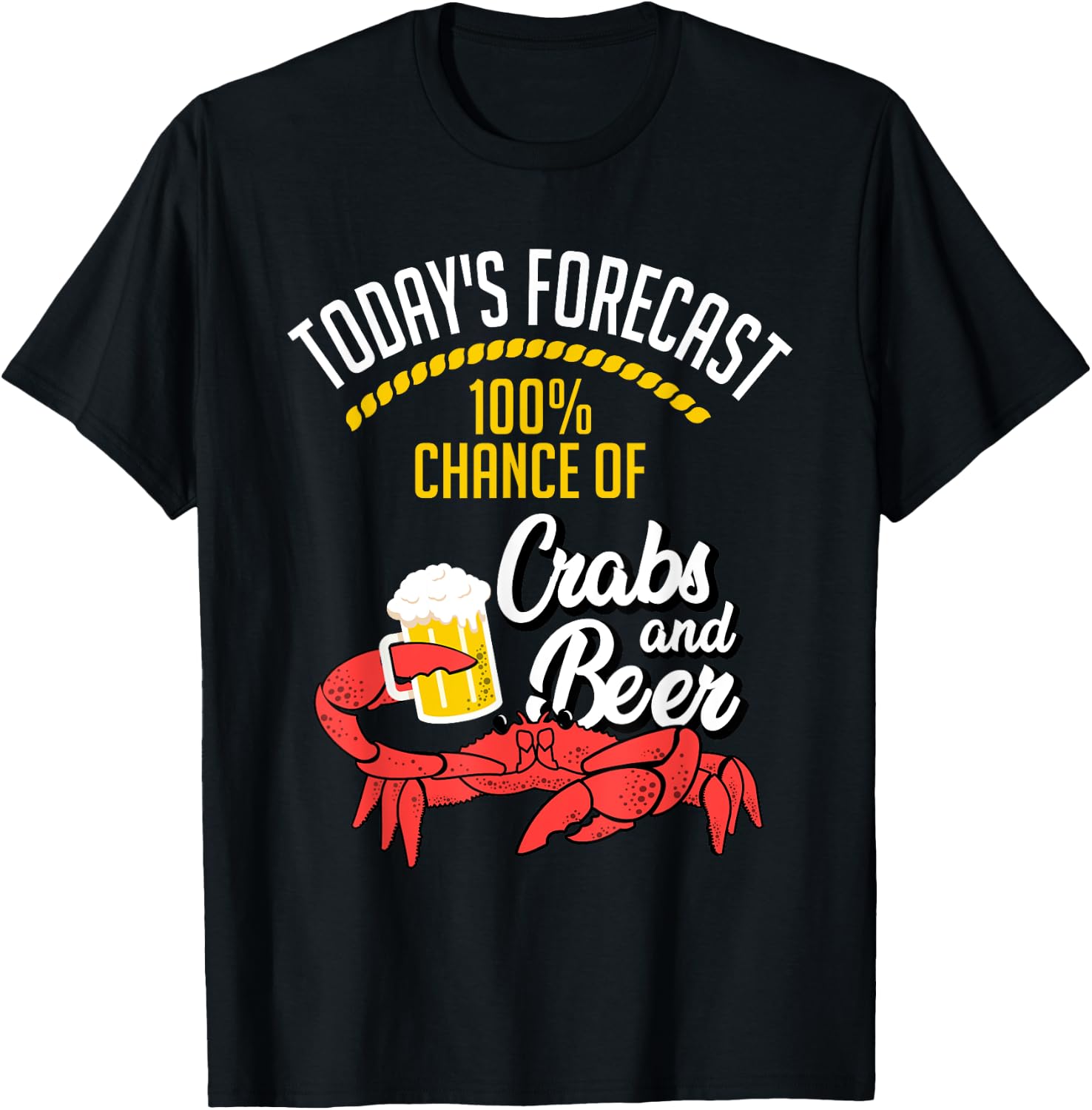 Crabs and Beer Chesapeake Blue Crab Shirt Crabbing Men Women T-Shirt - T-Shirt | Black