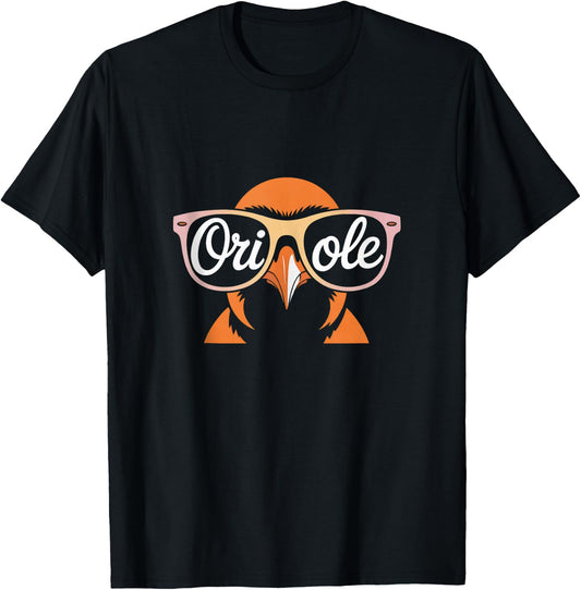Oriole Retro Vintage Gift Women Boy Girl Bird T-Shirt - T-Shirt | Black