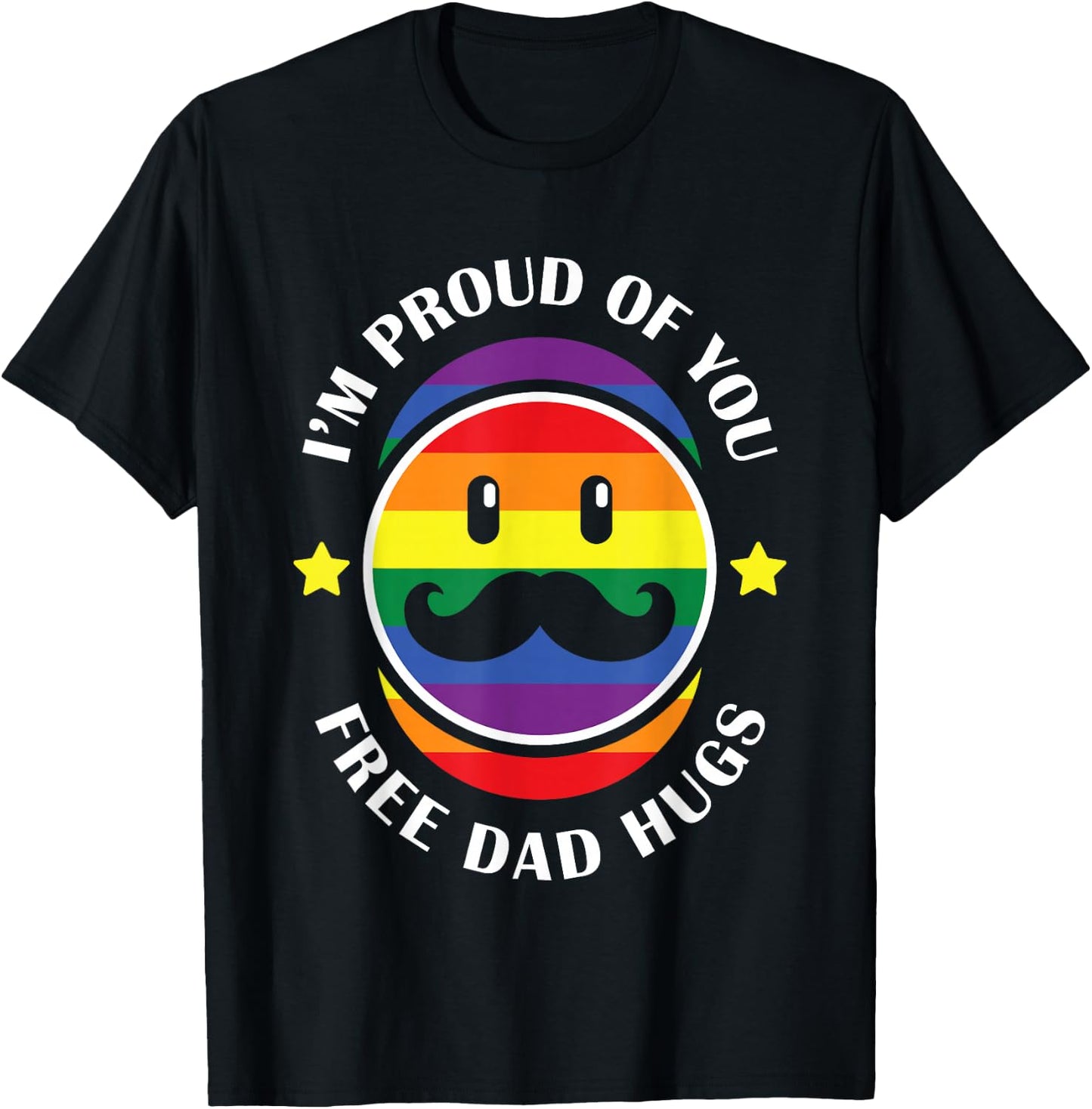 Gay Pride Proud Dad LGBT Parent Father’s Day T-Shirt - T-Shirt | Black
