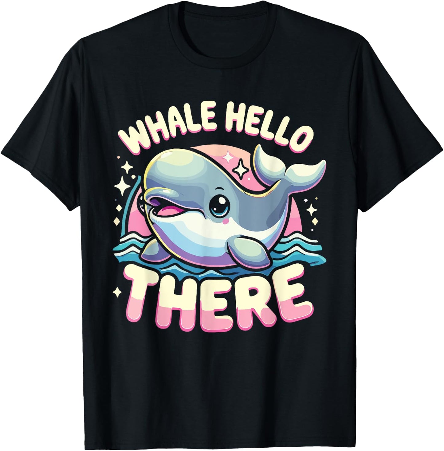 Beluga Whale Whale Hello There T-Shirt - T-Shirt | Black