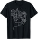 Modern Line Art Woman Face Design Elegant Minimalist T-Shirt - T-Shirt | Black