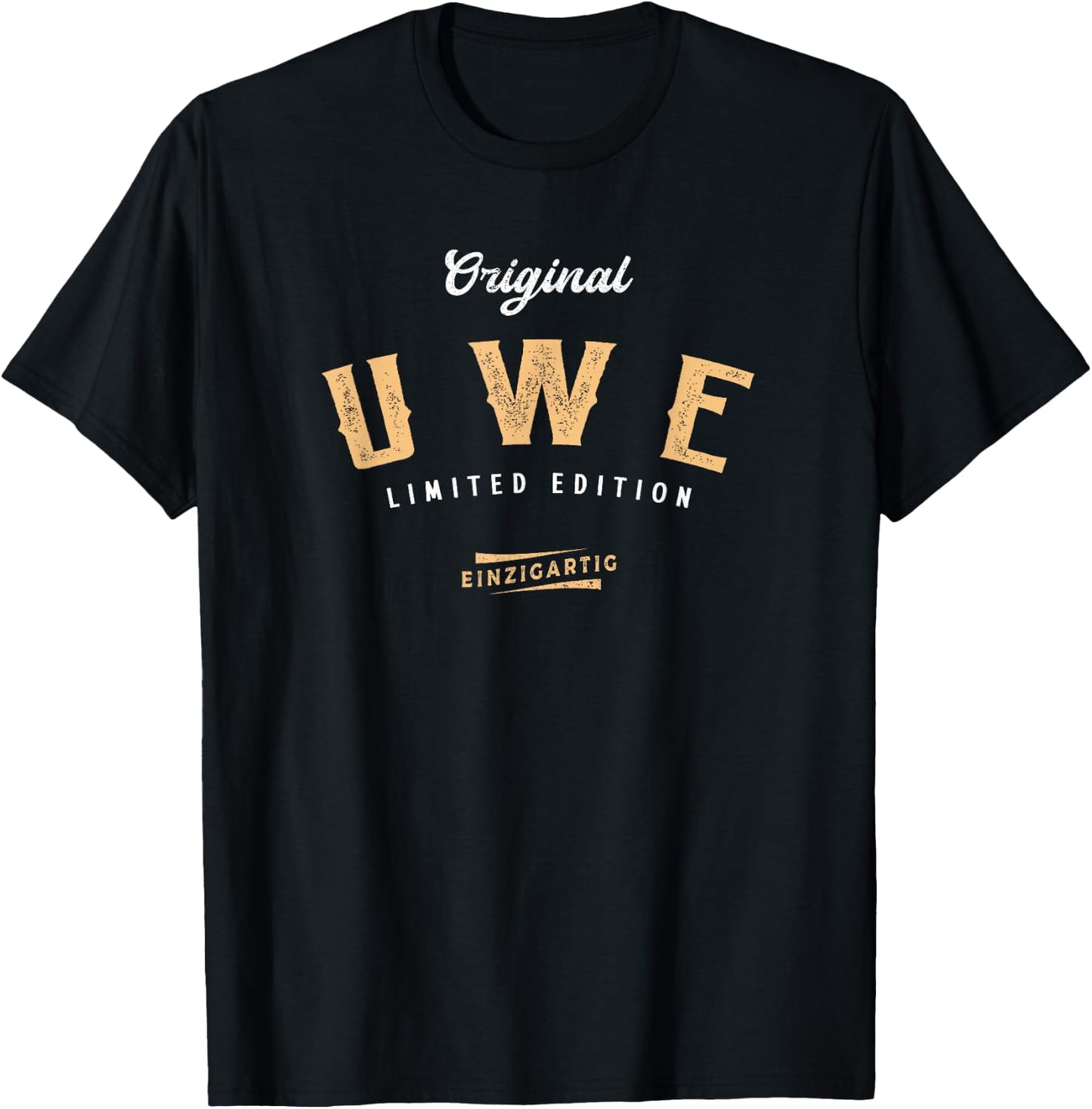 Lustige Geschenke für Uwe Uwe Limited Edition , Herren, Schwarz, S, Cartoon, Kurzarm, Klassische Passform, U-Boot-Ausschnitt, Klein T-Shirt - T-Shirt | Black