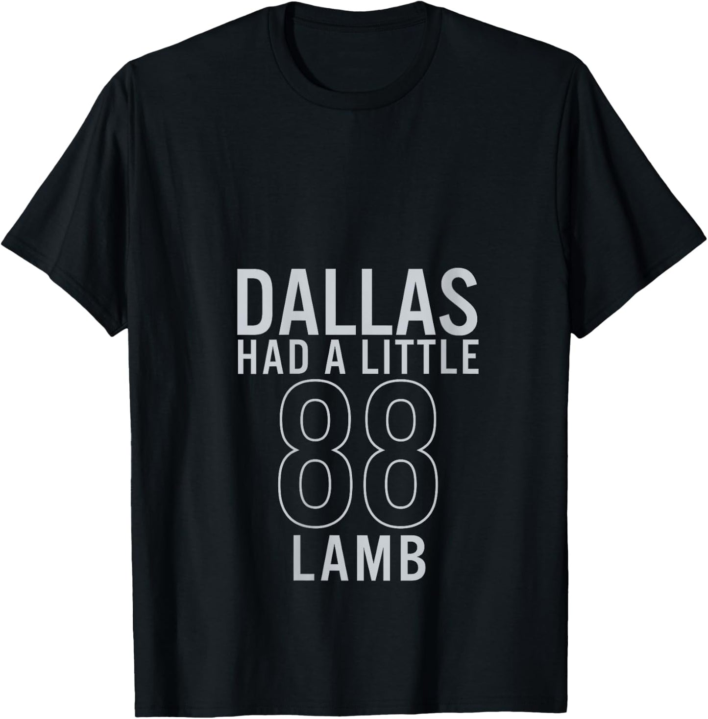 Dallas Had A Little Lamb V-Neck T-Shirt - T-Shirt | Black