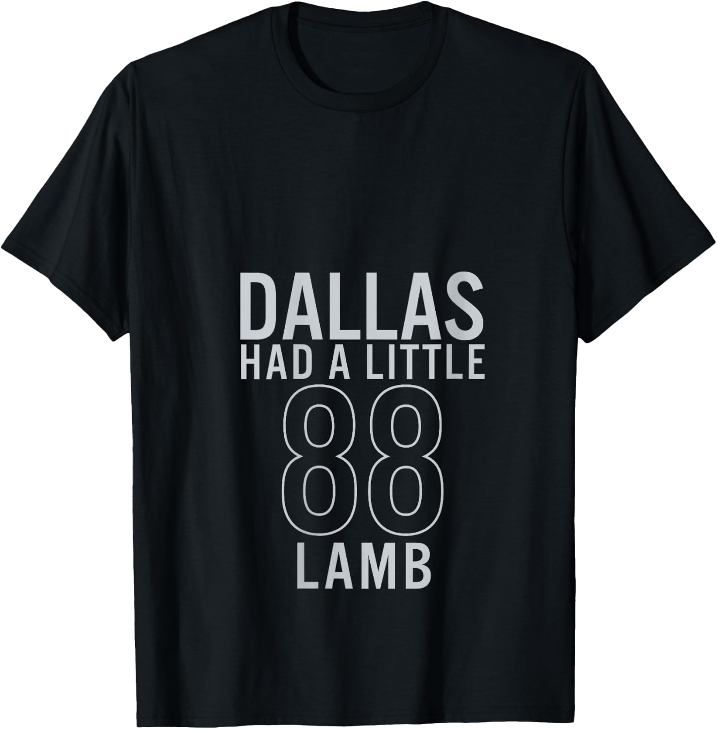 Dallas Had A Little Lamb V-Neck T-Shirt - T-Shirt | Black