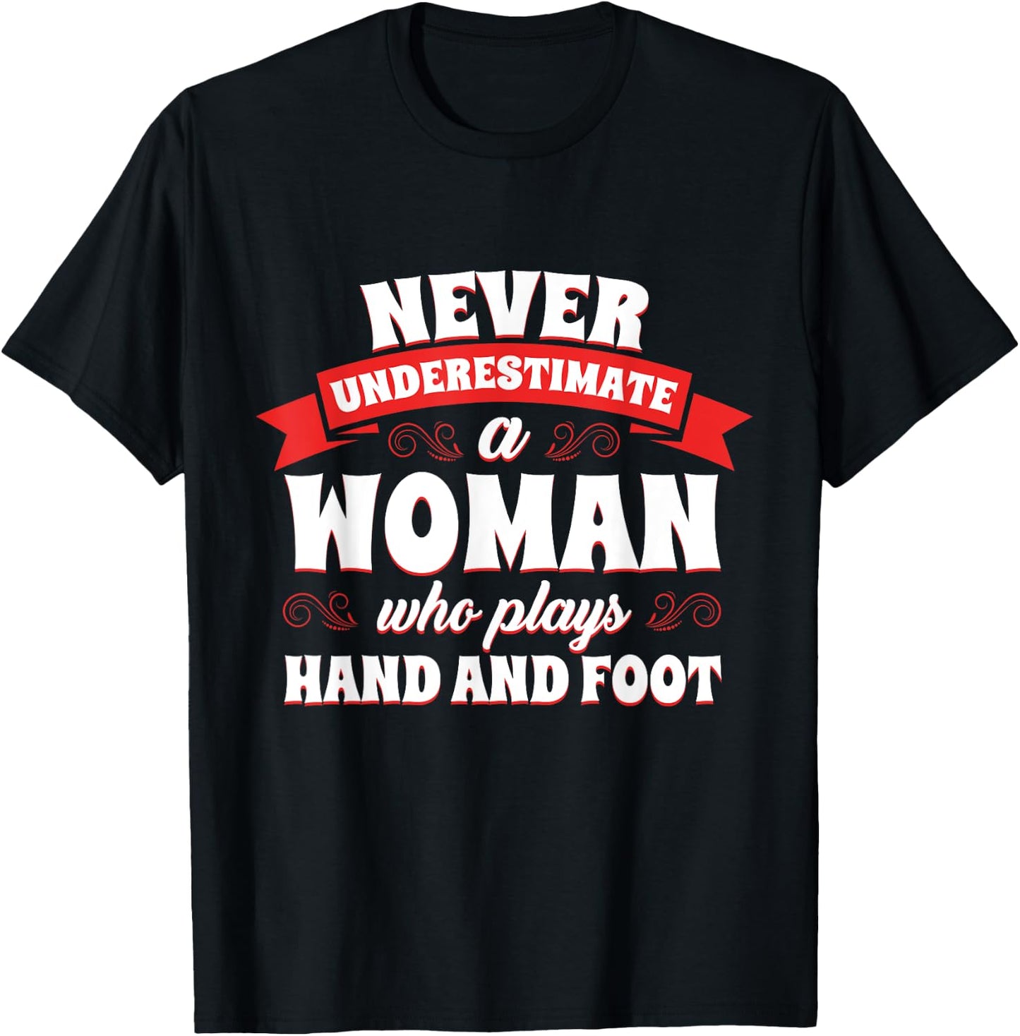 Hand and Foot Card Game Lover Funny Canasta Player Cards T-Shirt - T-Shirt | Black
