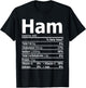 Ham Nutrition Facts Funny Thanksgiving Christmas Food T-Shirt - T-Shirt | Black
