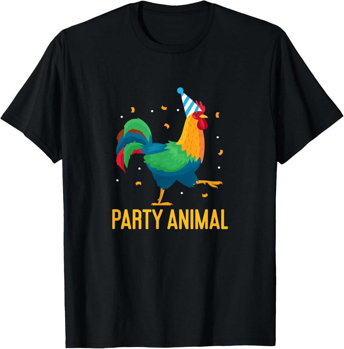 Party Animal Chicken Theme Farm Birthday Backyard Party T-Shirt - T-Shirt | Black