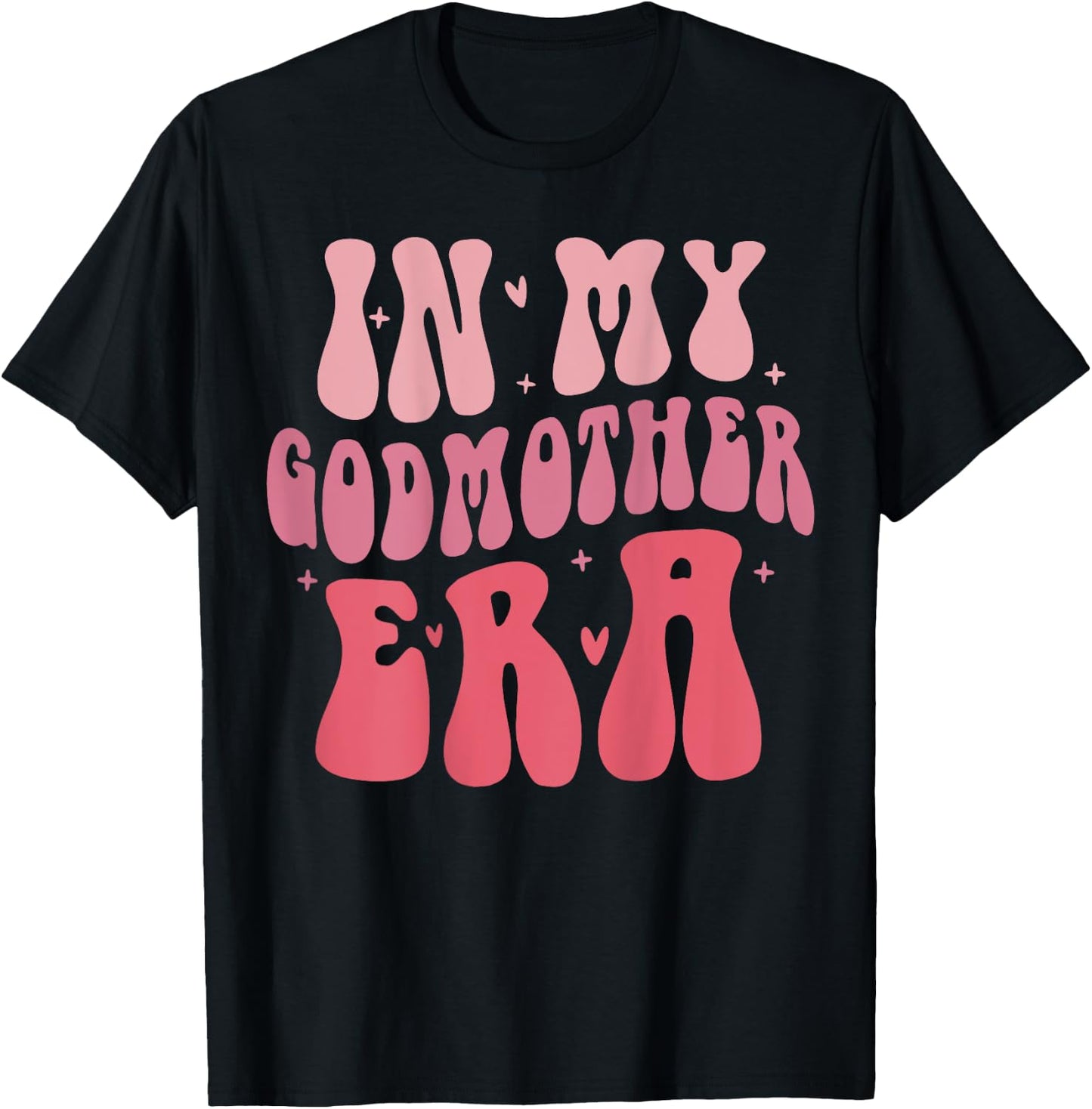 Groovy Retro In My Godmother Era, Godmama (On Back) T-Shirt - T-Shirt | Black