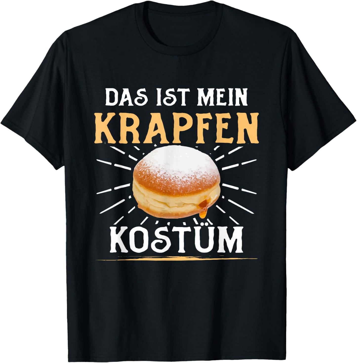 Das Ist Mein Krapfen Fancy Dress , black T-Shirt - T-Shirt | Black