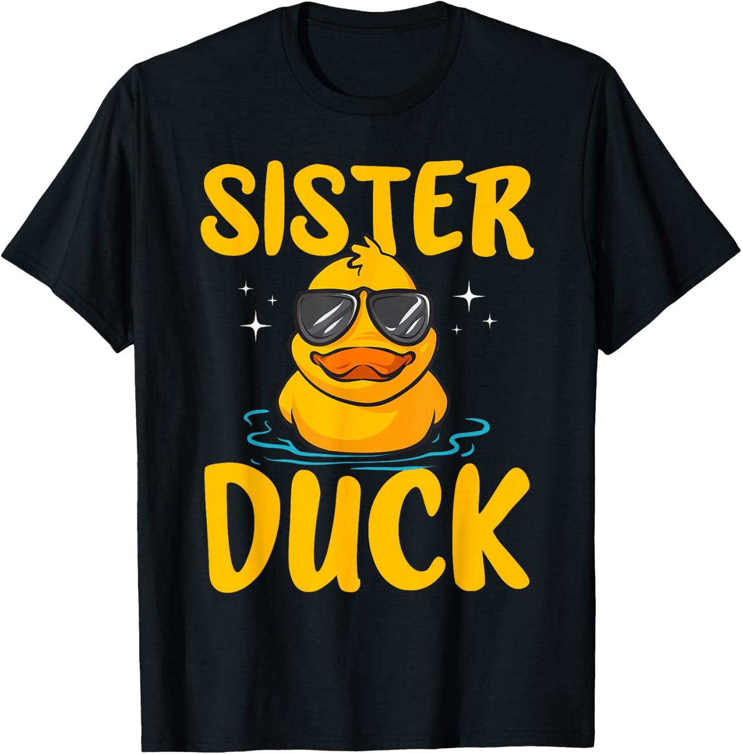 Rubber Duckies Sister Duck Rubber Duck T-Shirt - T-Shirt | Black