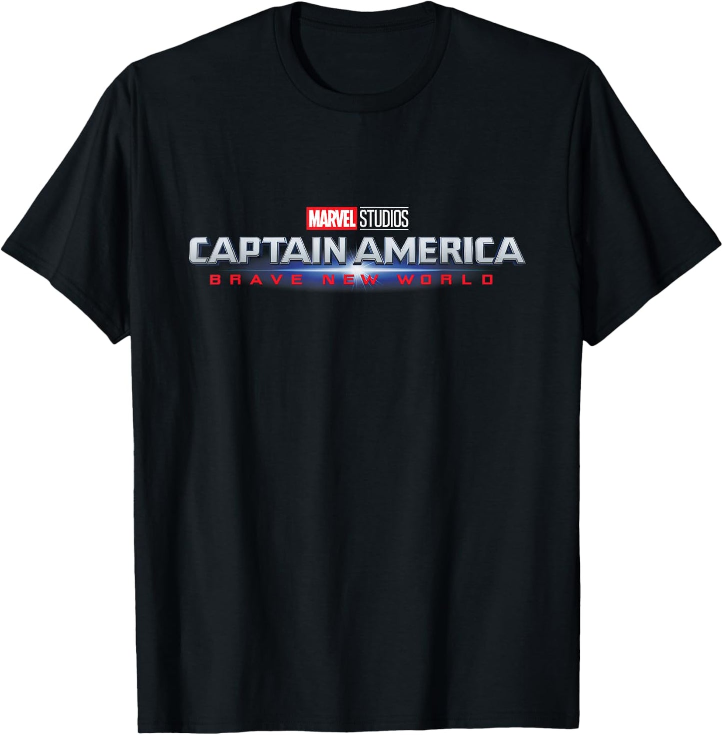 Marvel Studios Captain America: Brave New World Movie Logo T-Shirt - T-Shirt | Black
