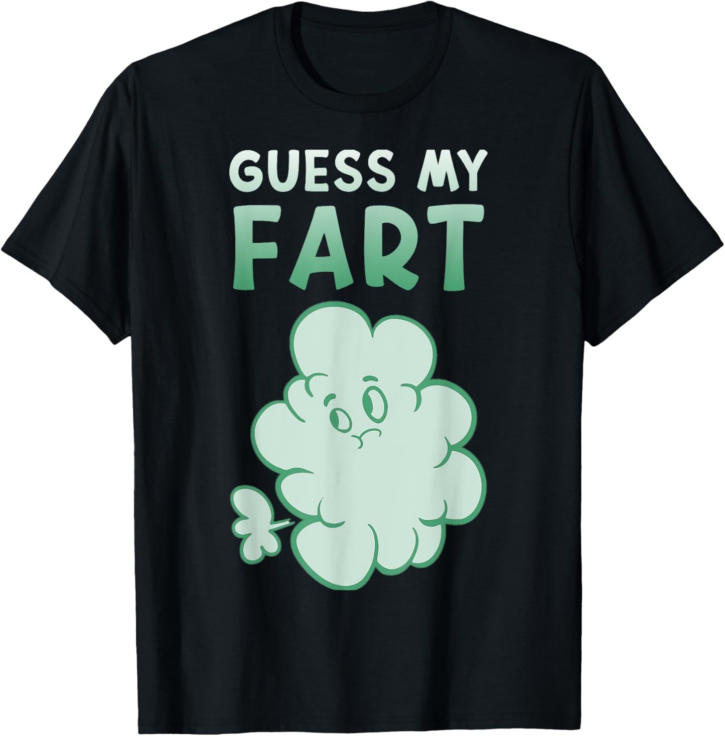 Peter Funny Bloating Pups Guess My Fart , Black, S T-Shirt - T-Shirt | Black