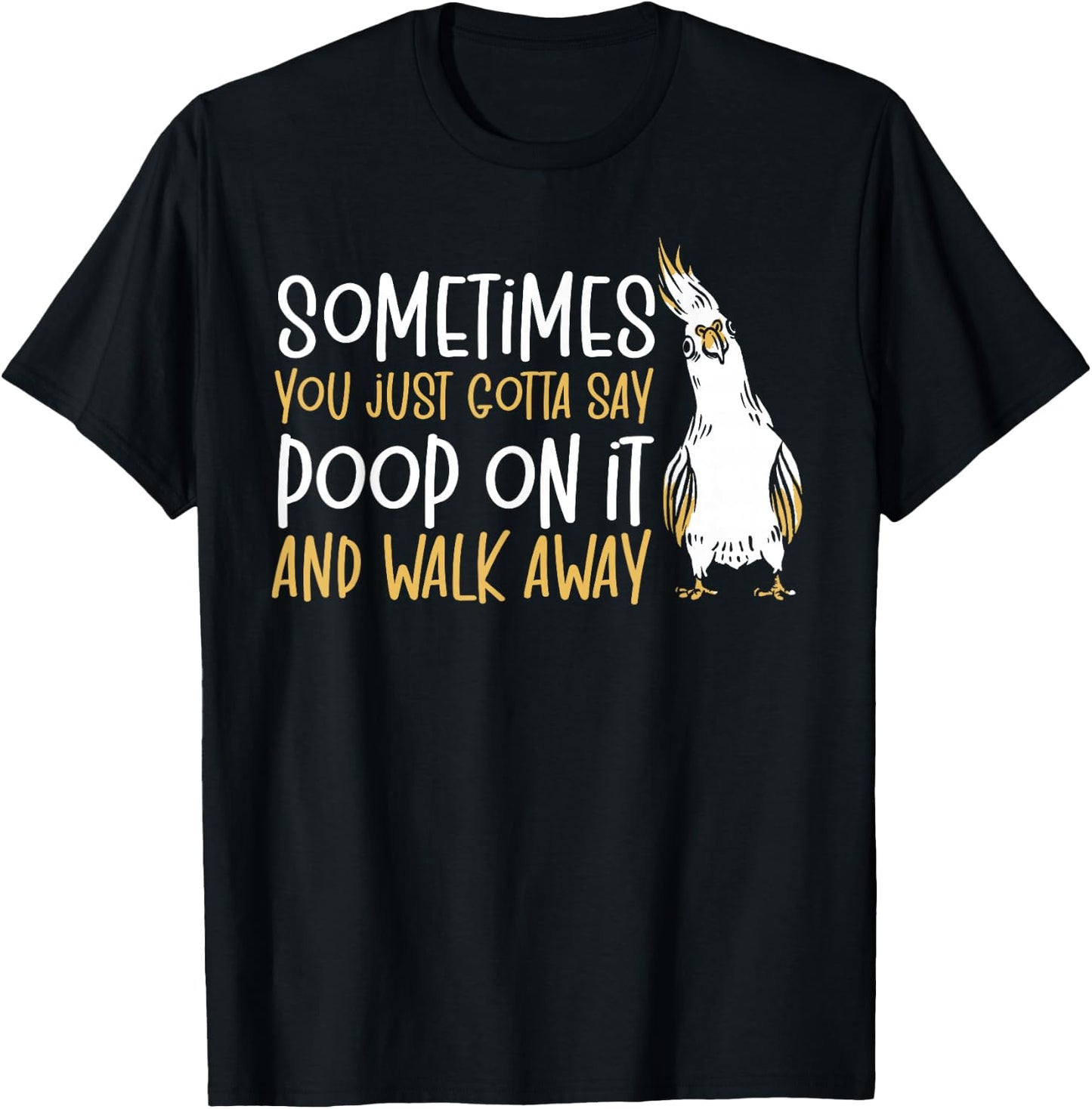 Cockatiel Parakeet Parrot Owner Bird Lover Funny Cockatiel T-Shirt - T-Shirt | Black