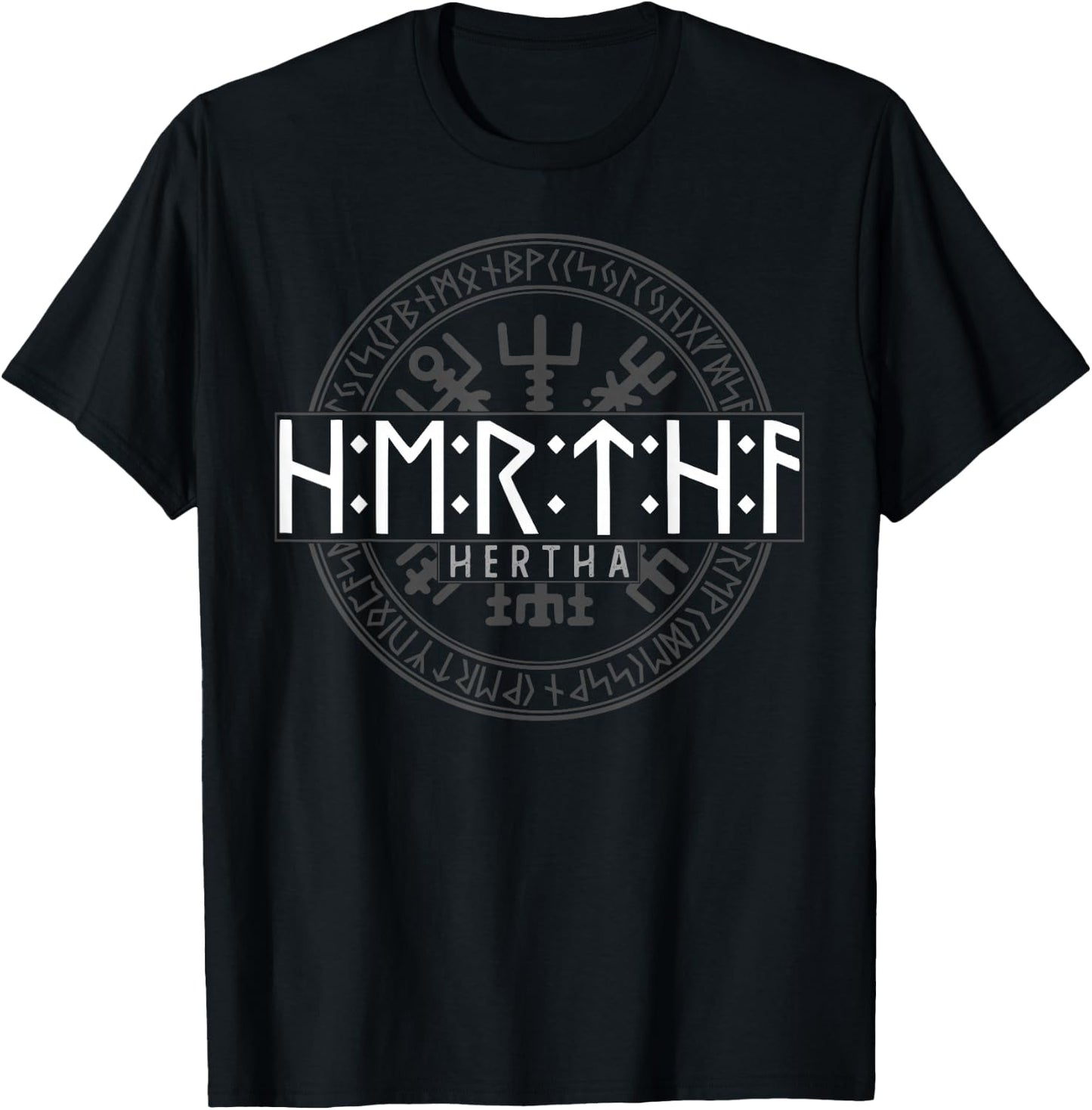 Hertha in Futhark Runes Viking , black T-Shirt - T-Shirt | Black