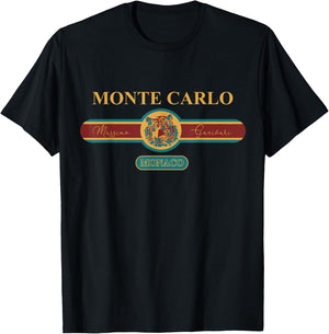 Fashion Monte Carlo Monaco Holiday Souvenir , black T-Shirt - T-Shirt | Black
