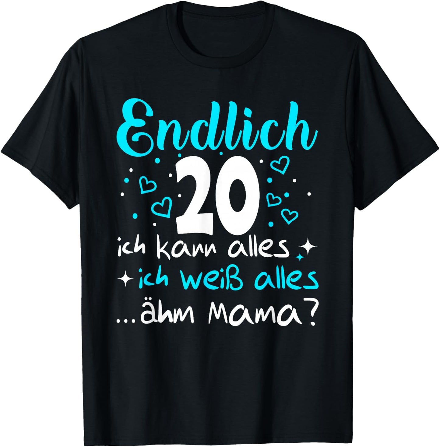 20th Birthday Girl Woman Daughter Finally 20 Years Women's , black T-Shirt - T-Shirt | Black