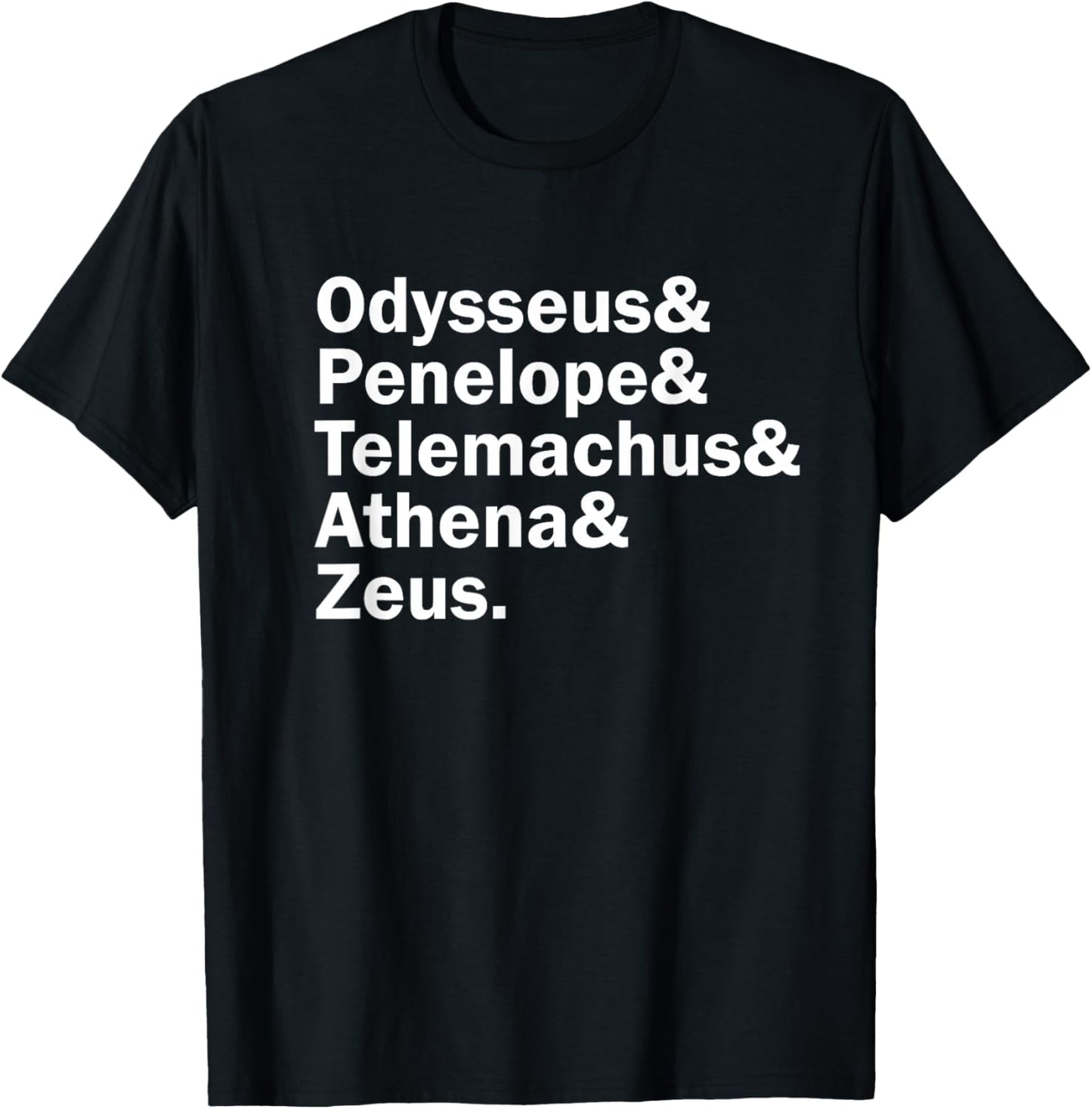 Fountain City Literature Gear The Odyssey Ancient Greek Epic Poem by Homer Design Adult Men's Black Cotton Blend Polyester 100% Classic Fit Short Sleeve T-Shirt - T-Shirt | Black