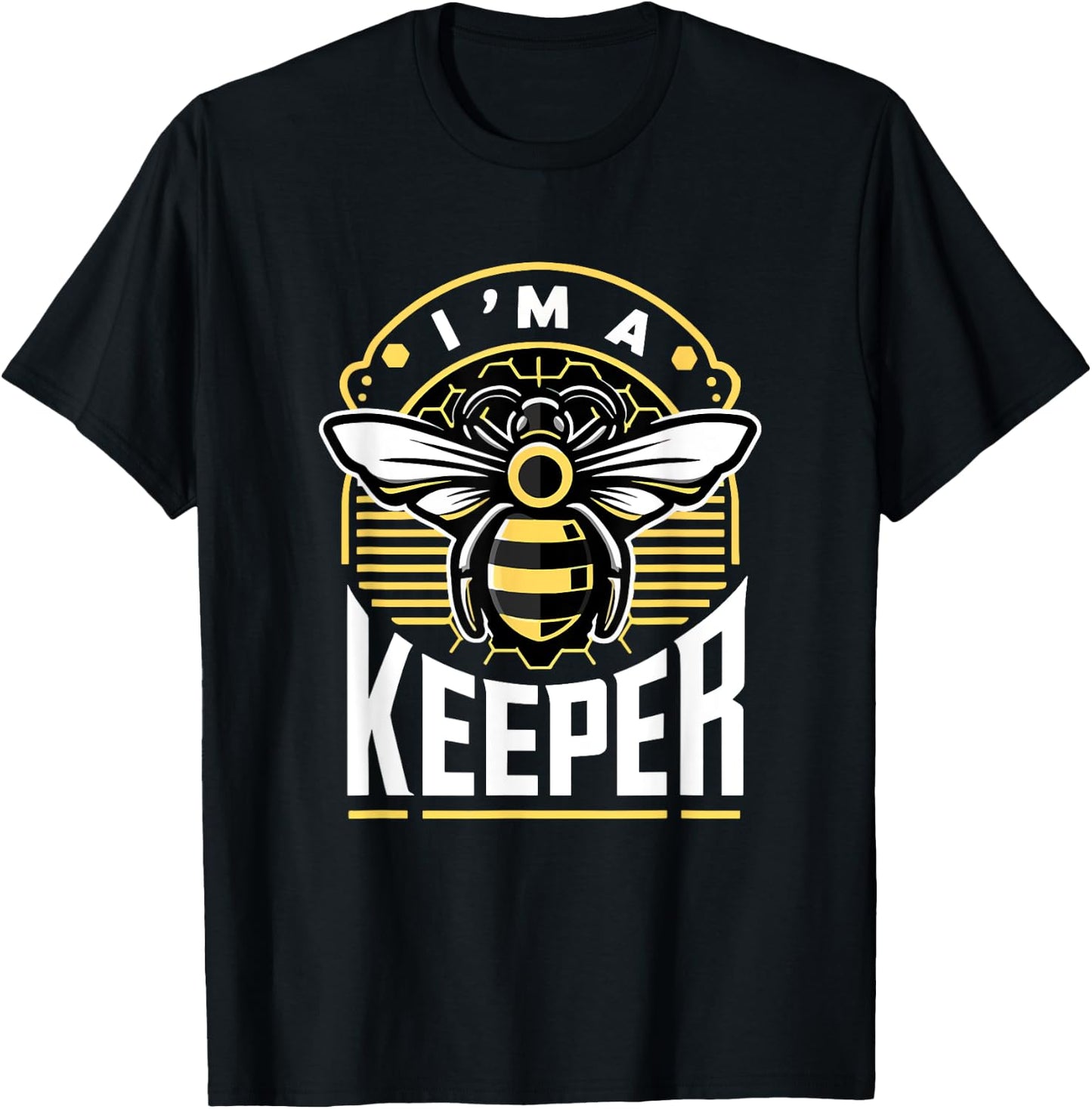 I Am A Keeper Beekeeper Beekeeping Hive Cute Bees Retro T-Shirt - T-Shirt | Black