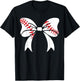 Baseball Bow Baseball Mom Mothers Day Women Baseball Mama T-Shirt - T-Shirt | Black