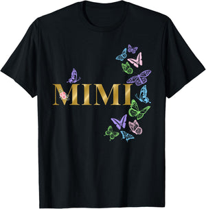 Mimi of The Birthday Girl Butterfly Party Matching Family T-Shirt - T-Shirt | Black