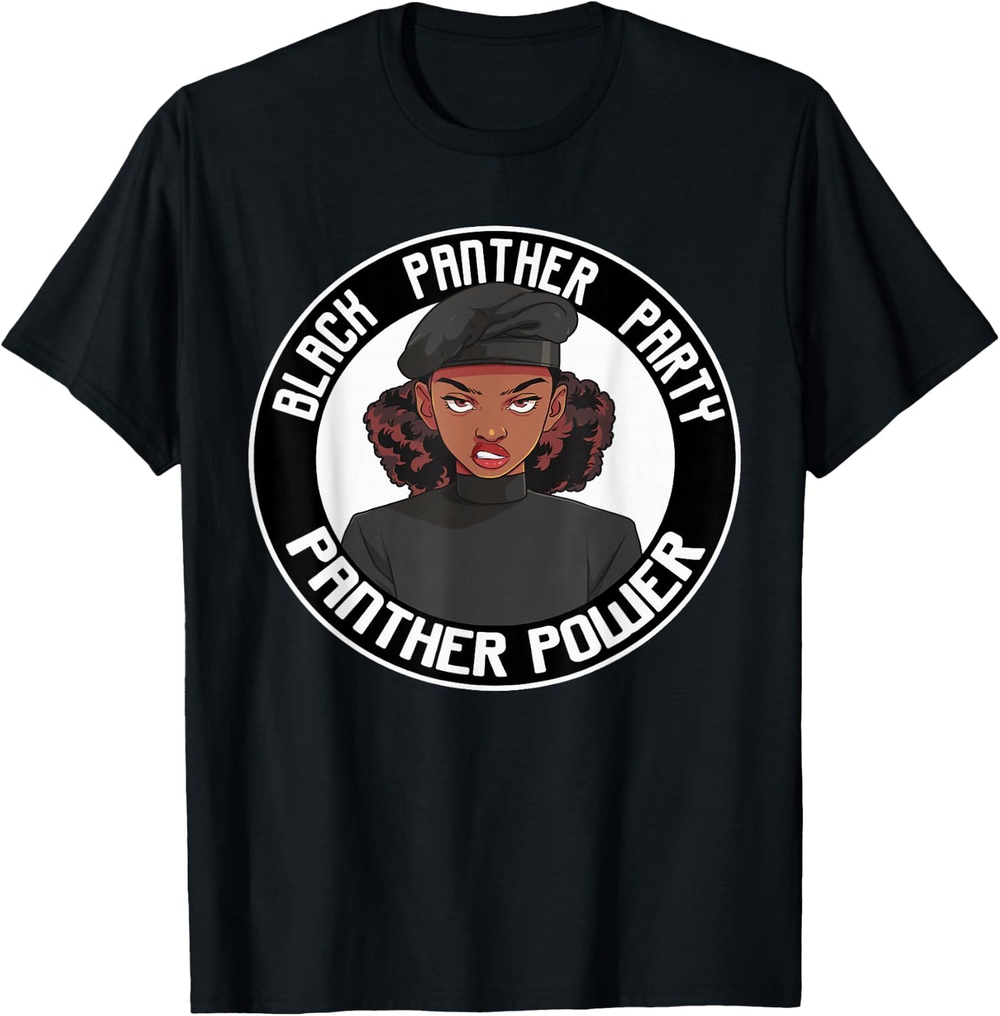 Black History Month Panther Party Logo Afro Hair 1966 T-Shirt - T-Shirt | Black