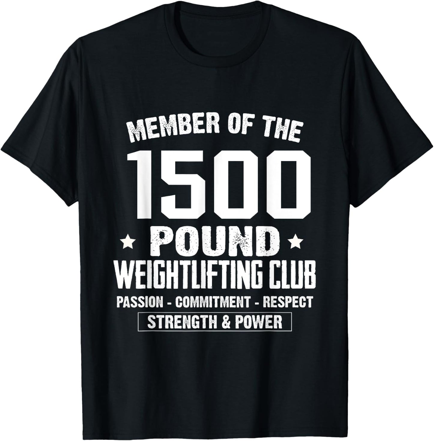 1500 Pound Club Shirt Strong Men and Women Gym T-Shirt - T-Shirt | Black