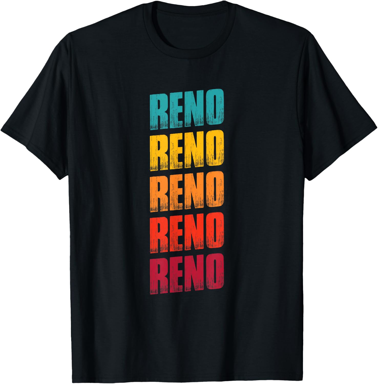 Reno Nevada Souvenir - Retro Vintage Reno T-Shirt - T-Shirt | Black