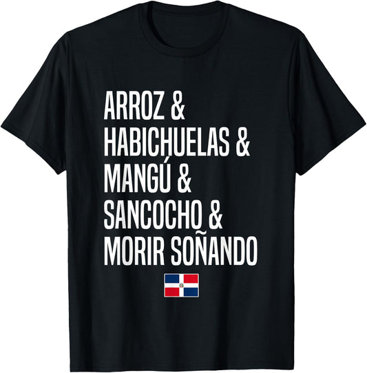 Dominican Food Dominican Republic , black T-Shirt - T-Shirt | Black
