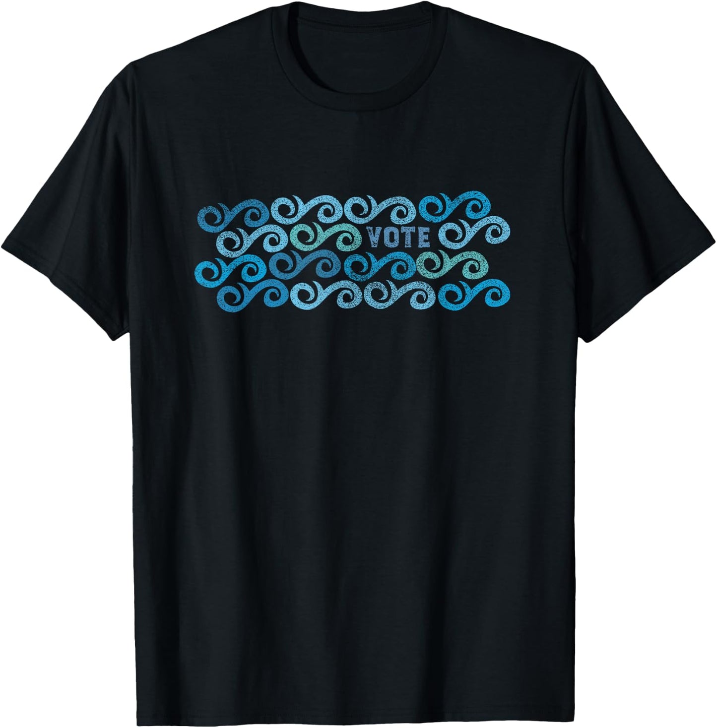 VOTE Democrat Blue Wave Design T-Shirt - T-Shirt | Black