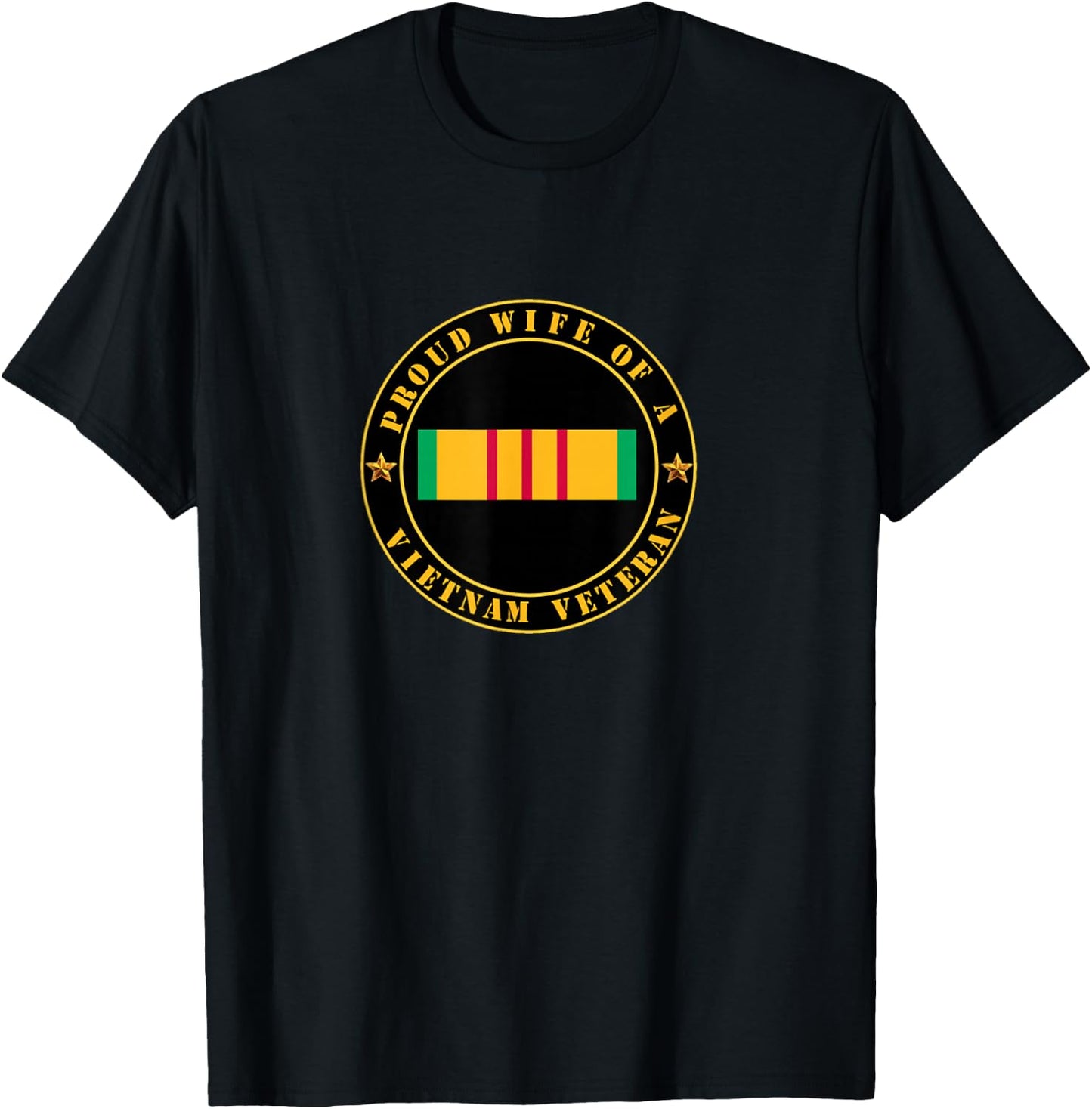 Proud Wife of a Vietnam Veteran orange agent dd214 veterans T-Shirt - T-Shirt | Black