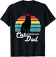 Cat Dad - Vintage Style Cat Lover Gift T-Shirt - T-Shirt | Black
