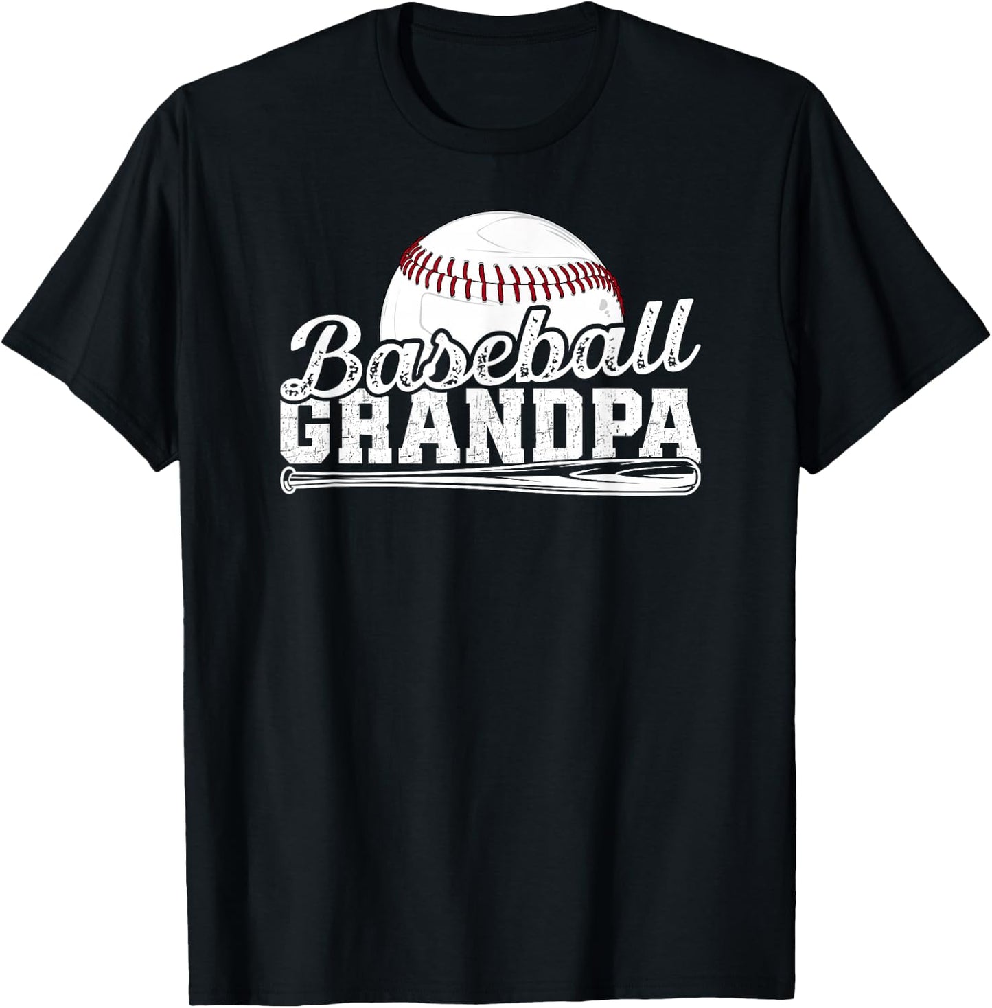 Baseball Grandpa Of A Baseball Player Grandpa T-Shirt - T-Shirt | Black