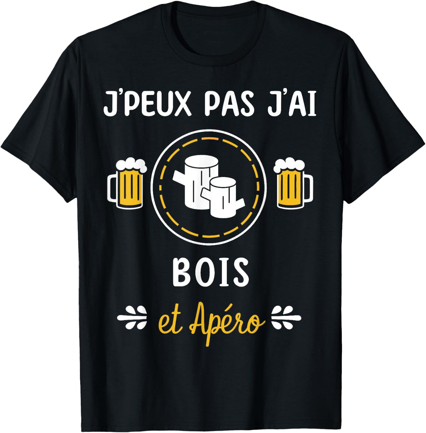 Je peux pas j'ai Bois , Black, S T-Shirt - T-Shirt | Black