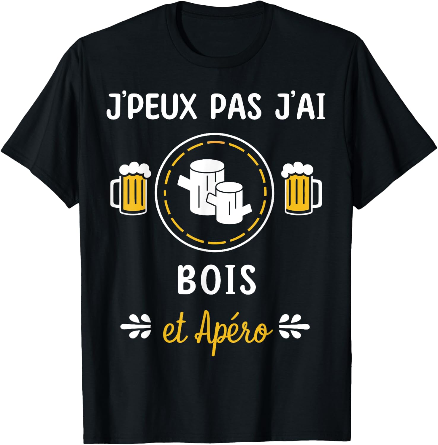 Je peux pas j'ai Bois , Black, S T-Shirt - T-Shirt | Black