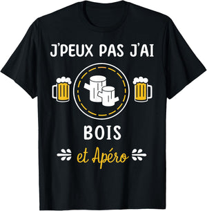 Je peux pas j'ai Bois , Black, S T-Shirt - T-Shirt | Black