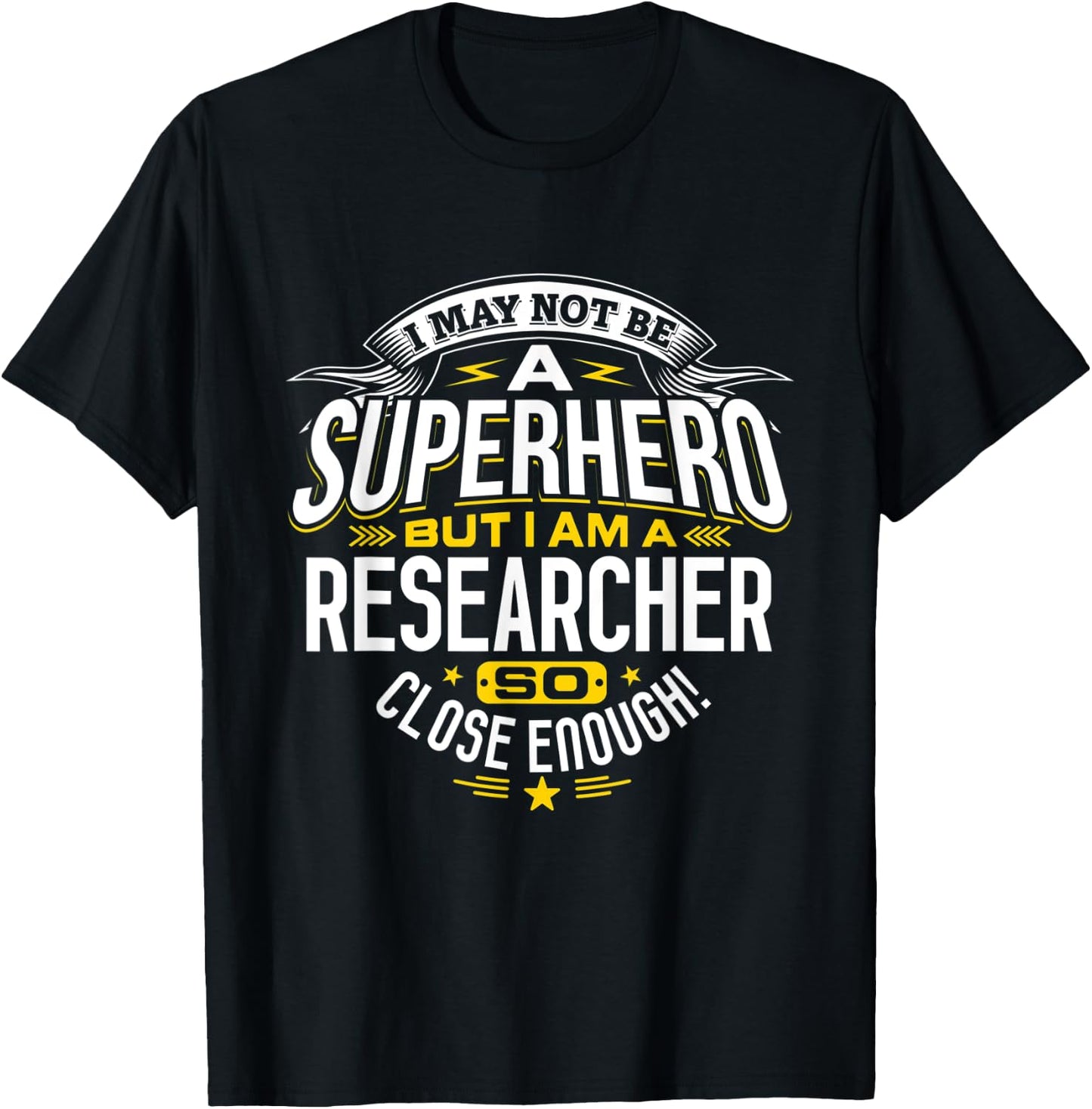 Researcher Idea Professional Superhero Researchers T-Shirt - T-Shirt | Black