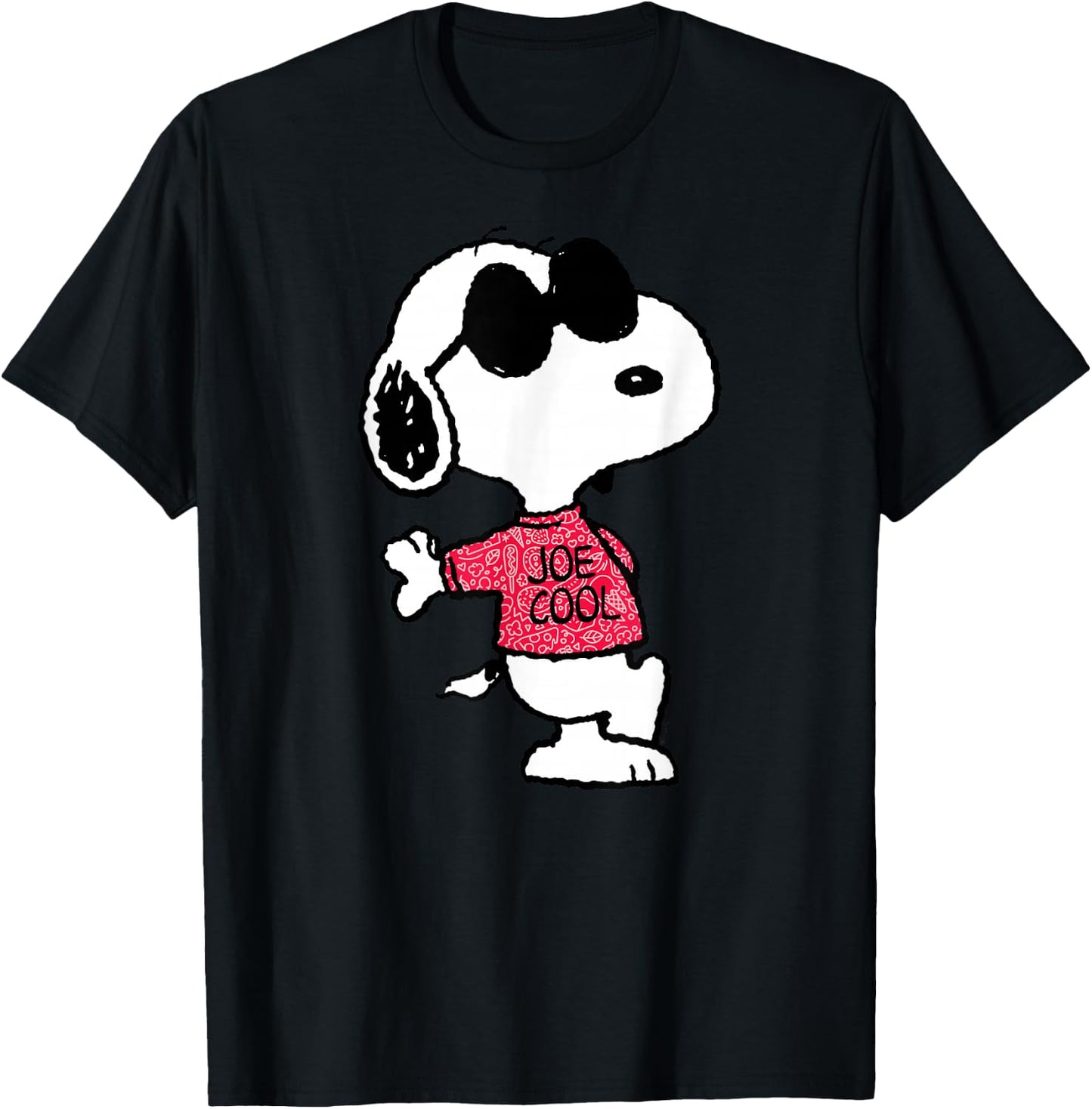 Peanuts Joe Cool Pattern , blue T-Shirt - T-Shirt | Black