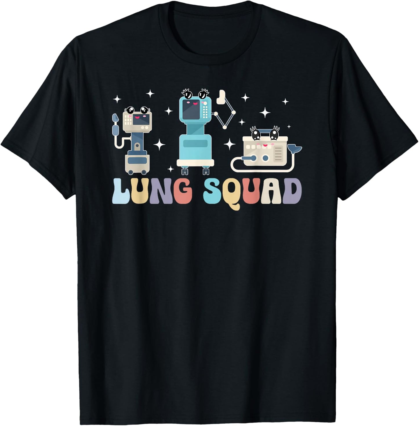 Lung Squad Respiratory Therapist Team RT Respiratory Therapy T-Shirt - T-Shirt | Black