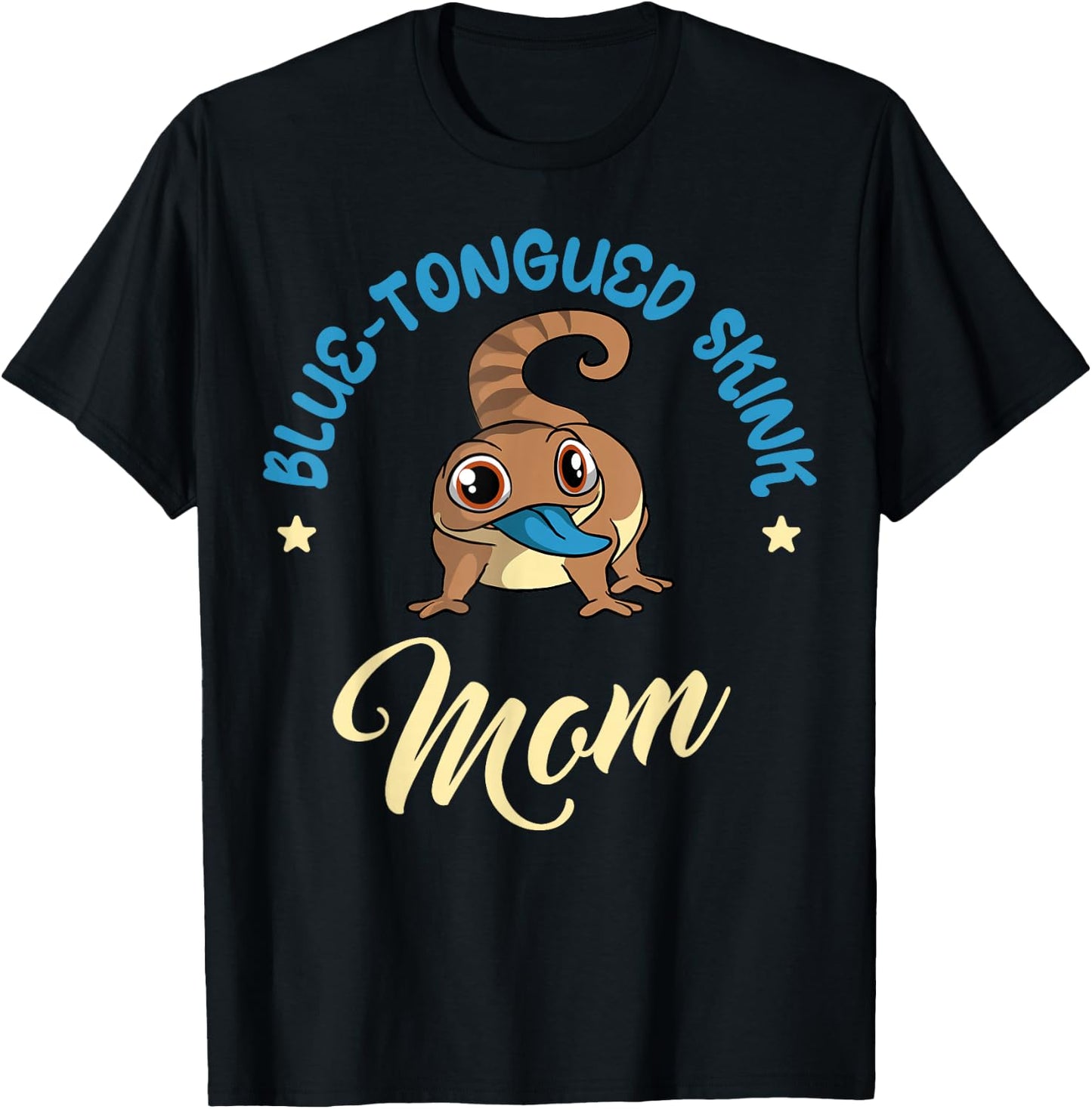 Blue-Tongued Skink Mom Sleepy Lizard Reptile Mother's Day T-Shirt - T-Shirt | Black