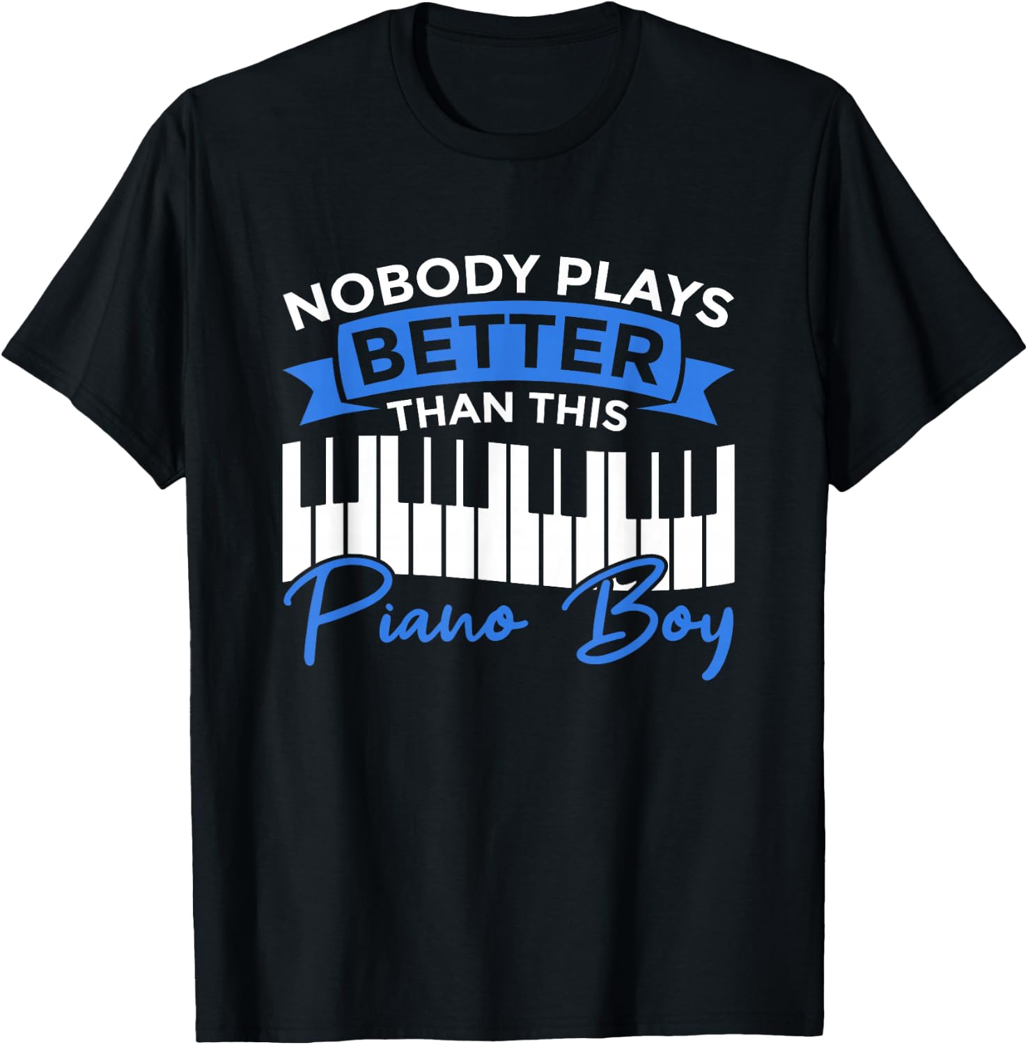 Klavier Junge T-Shirt - T-Shirt | Black